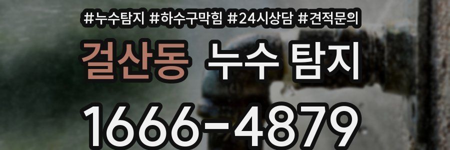 걸산동 누수 탐지