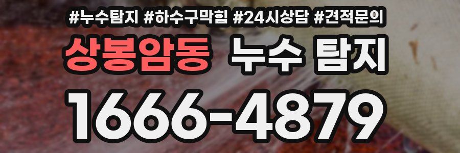 상봉암동 누수 탐지