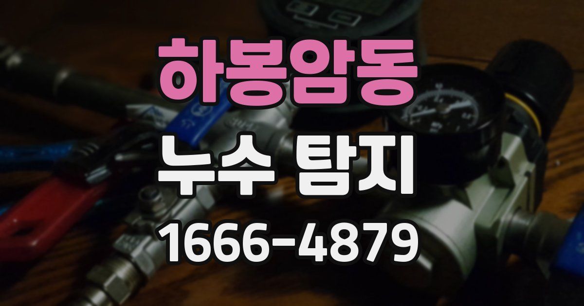 하봉암동 누수 탐지