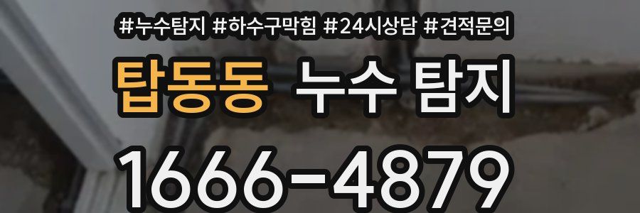 탑동동 누수 탐지