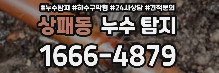 상패동 누수 탐지