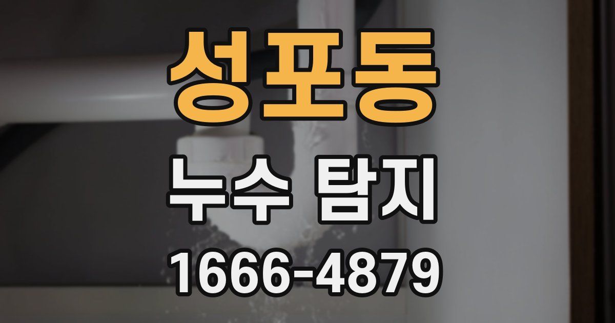 성포동 누수 탐지