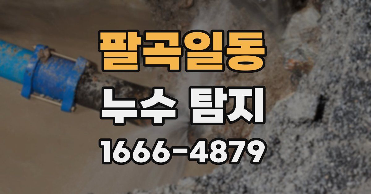 팔곡일동 누수 탐지