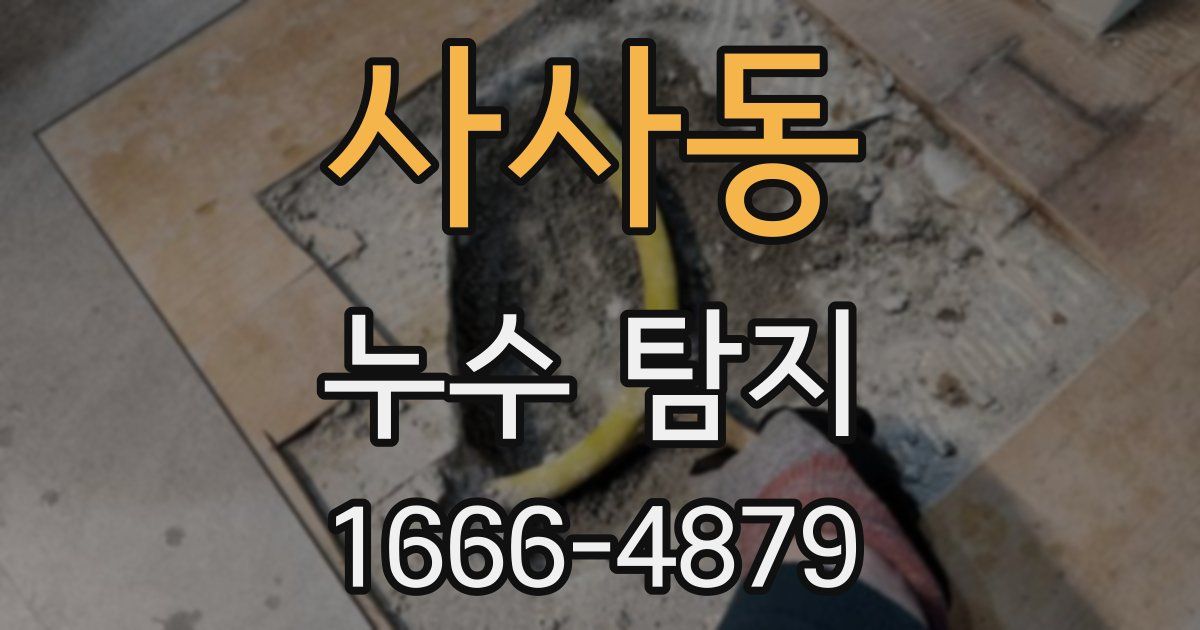 사사동 누수 탐지