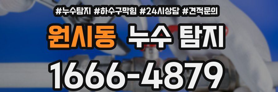 원시동 누수 탐지
