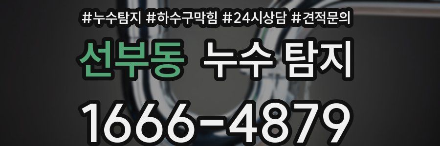 선부동 누수 탐지