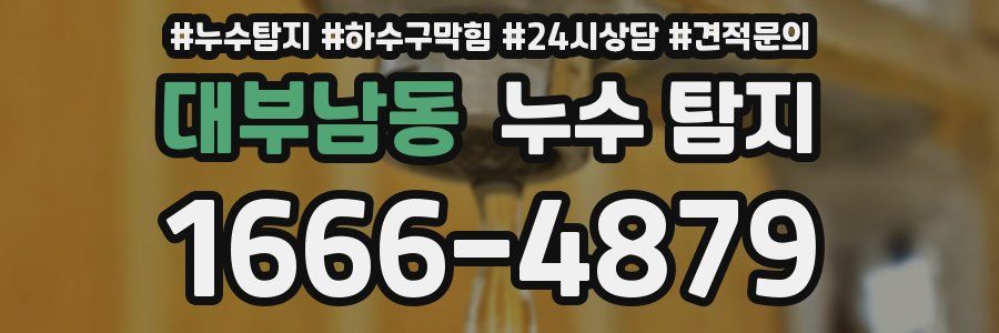 대부남동 누수 탐지