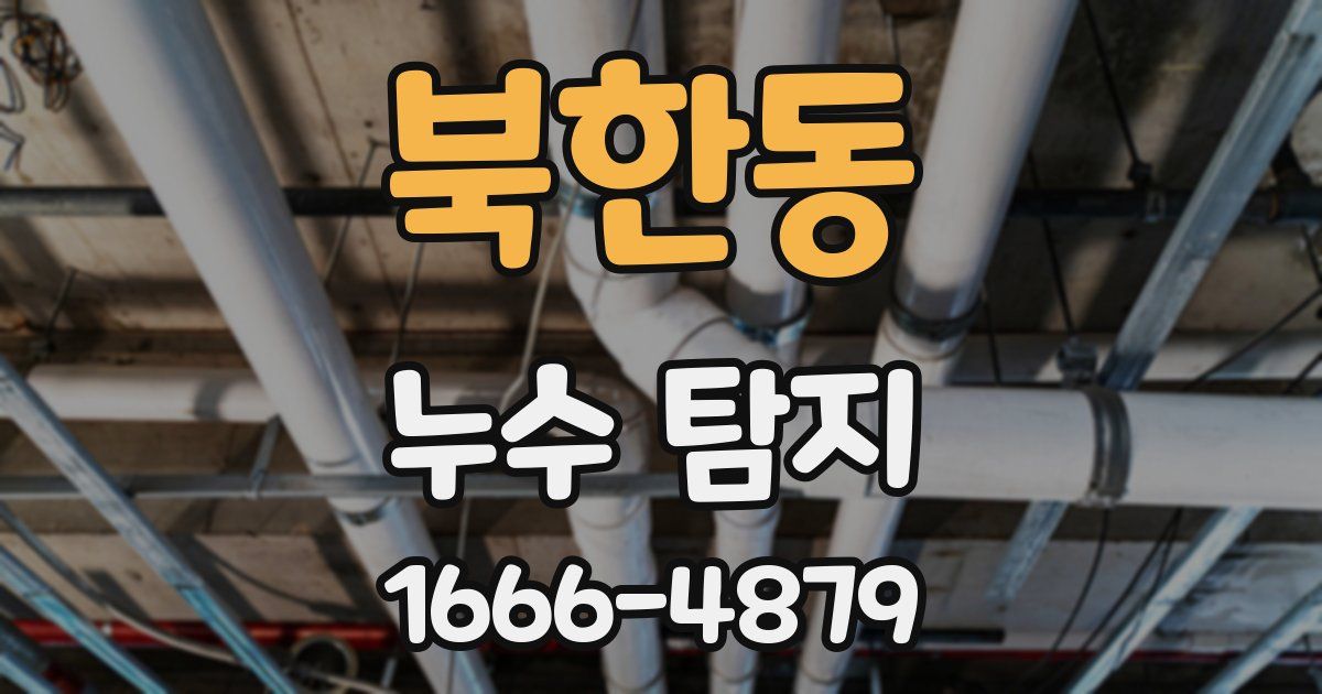 북한동 누수 탐지