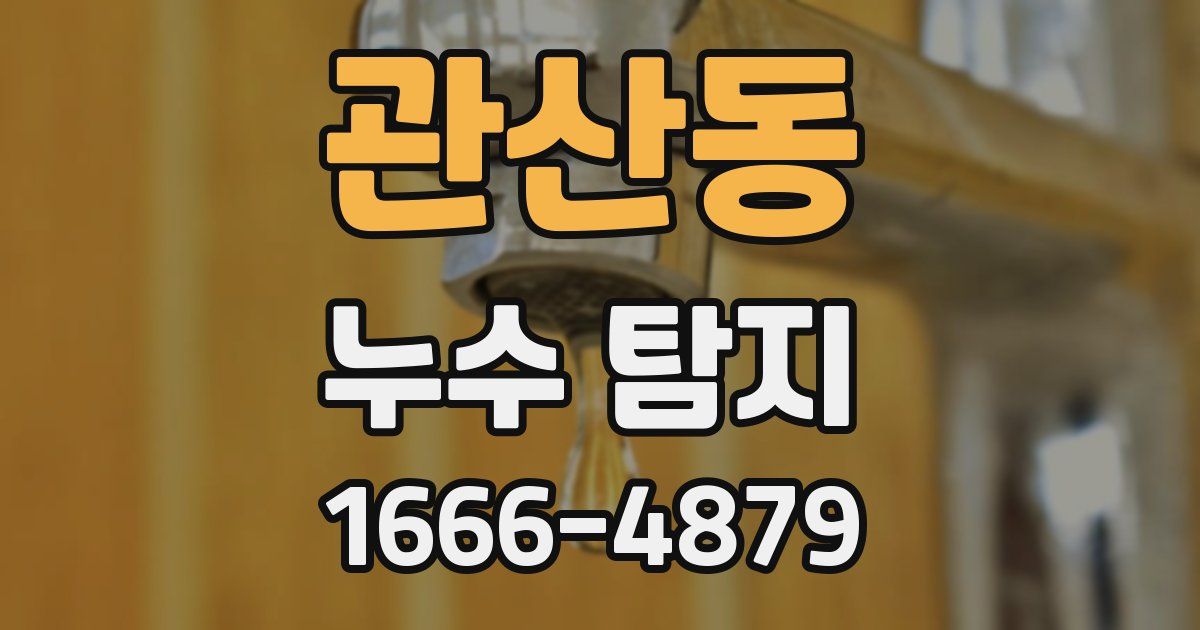 관산동 누수 탐지