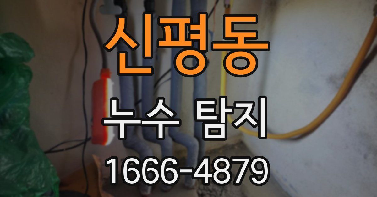신평동 누수 탐지