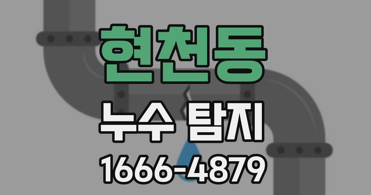 현천동 누수 탐지