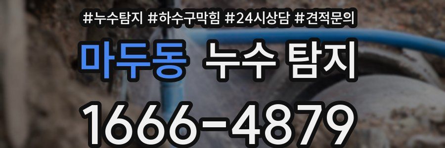 마두동 누수 탐지