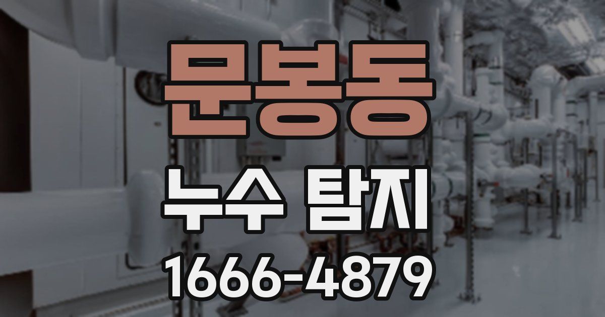 문봉동 누수 탐지