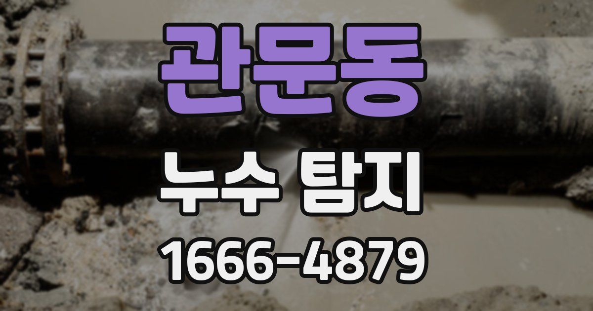 관문동 누수 탐지