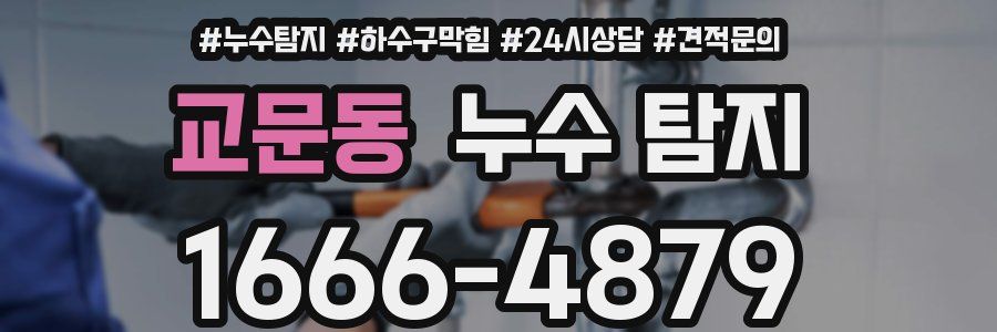 교문동 누수 탐지