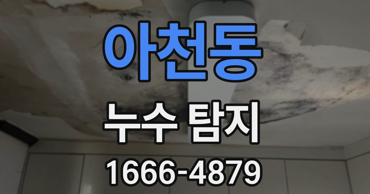 아천동 누수 탐지