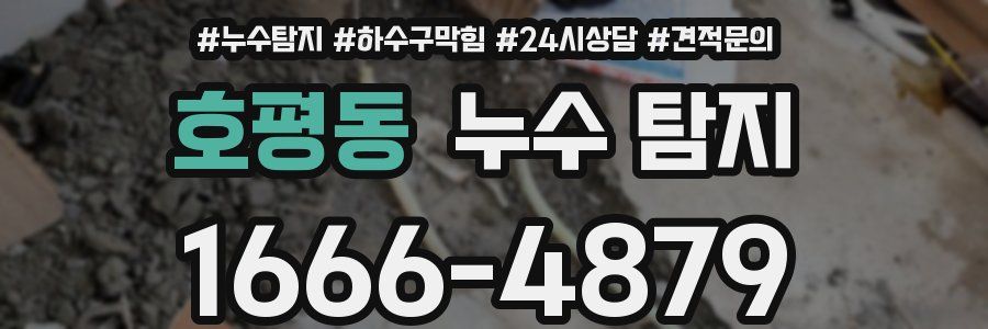 호평동 누수 탐지