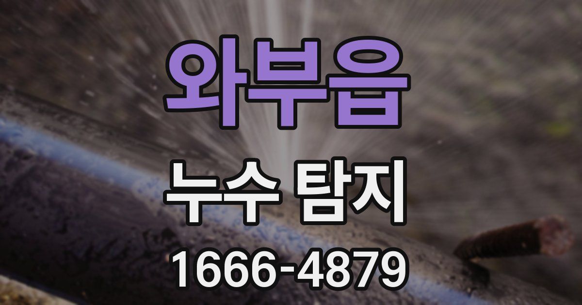 와부읍 누수 탐지