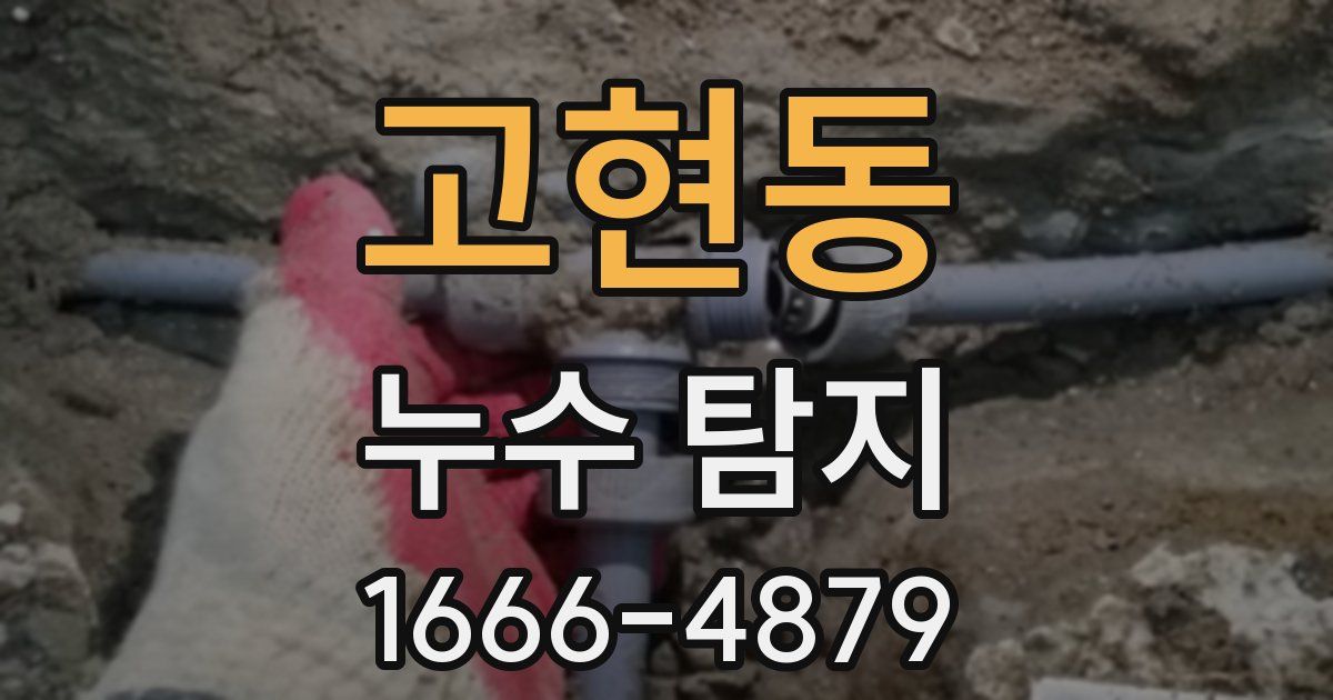 고현동 누수 탐지
