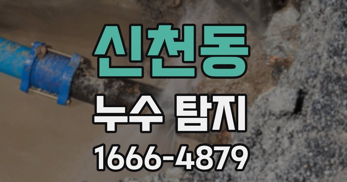 신천동 누수 탐지