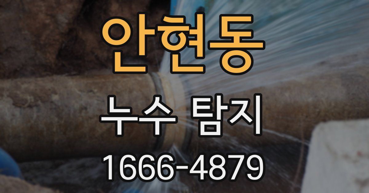 안현동 누수 탐지