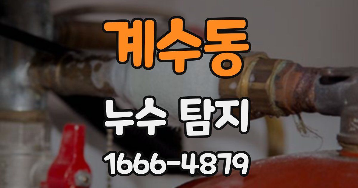 계수동 누수 탐지