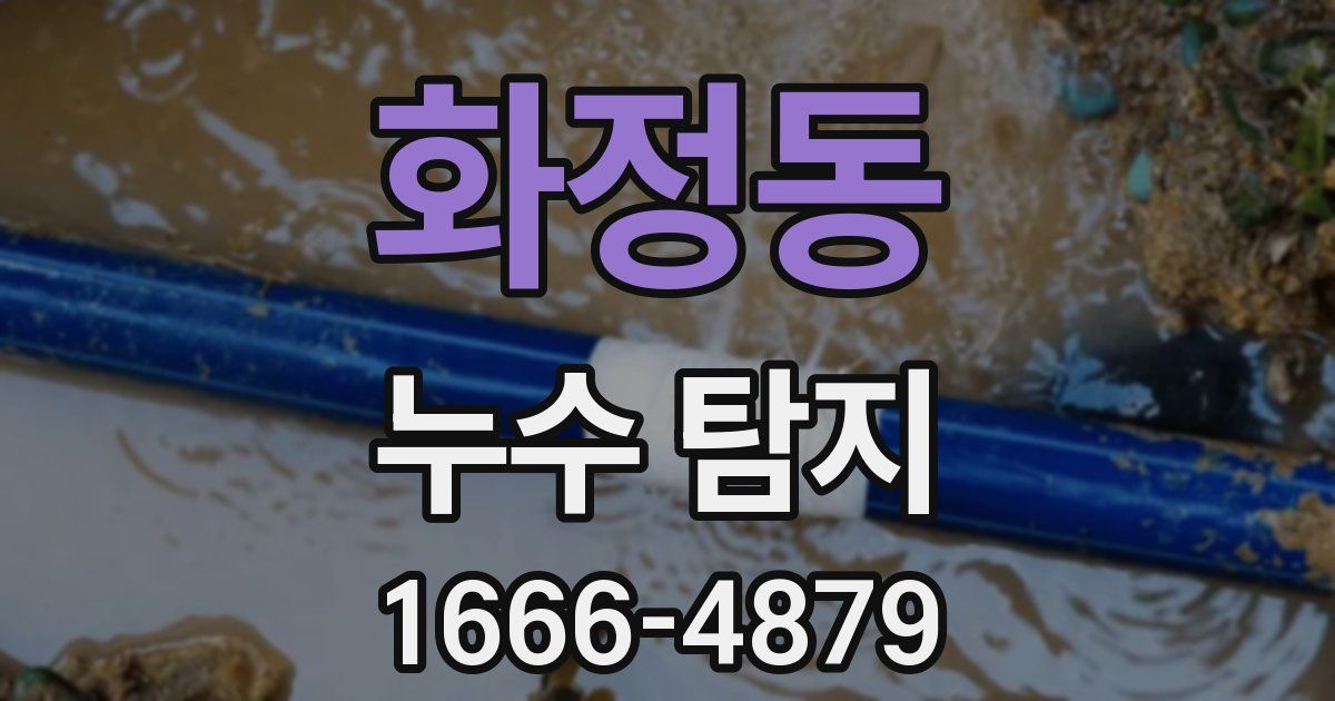 화정동 누수 탐지
