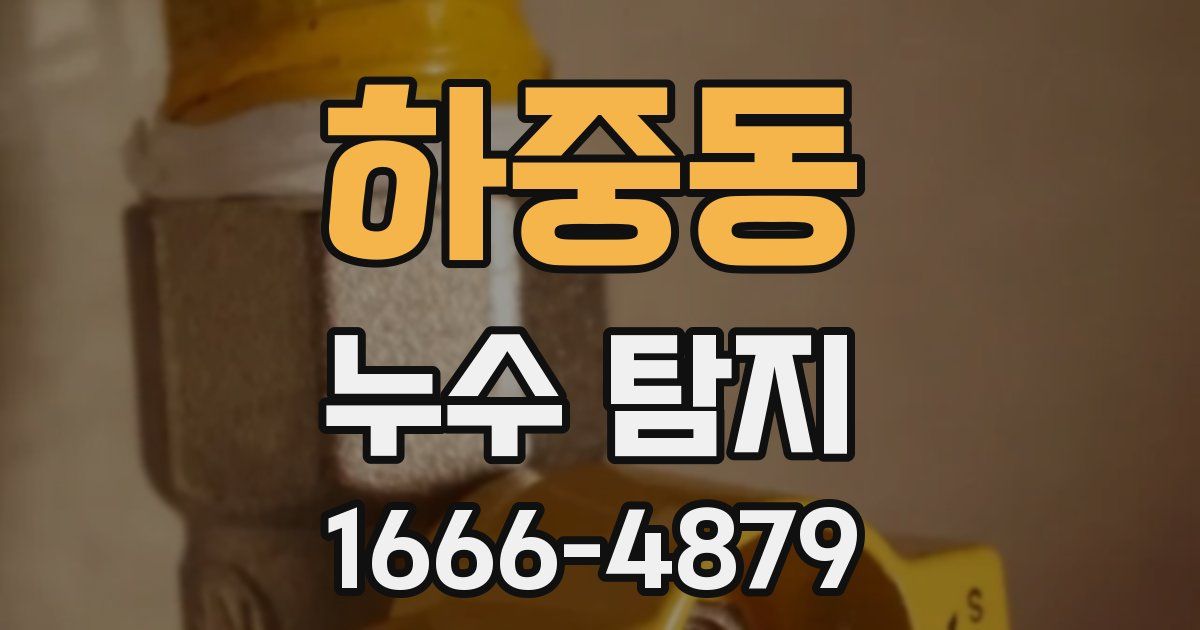 하중동 누수 탐지