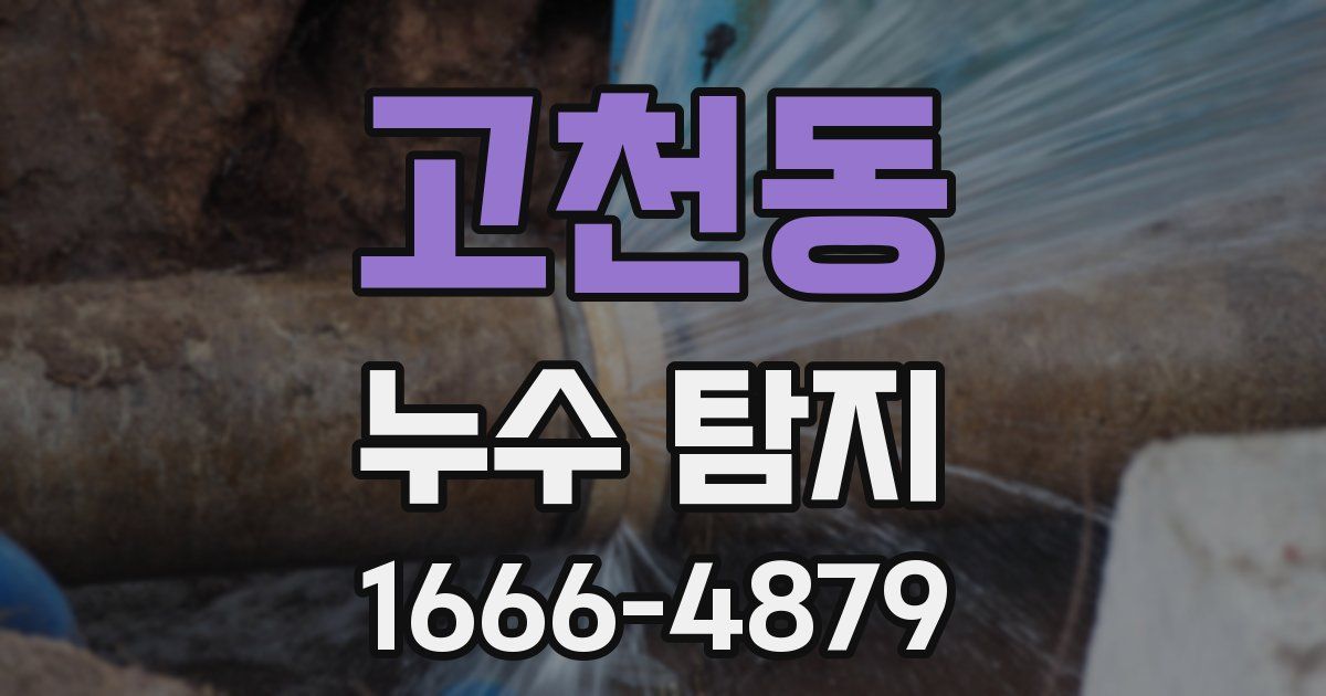 고천동 누수 탐지
