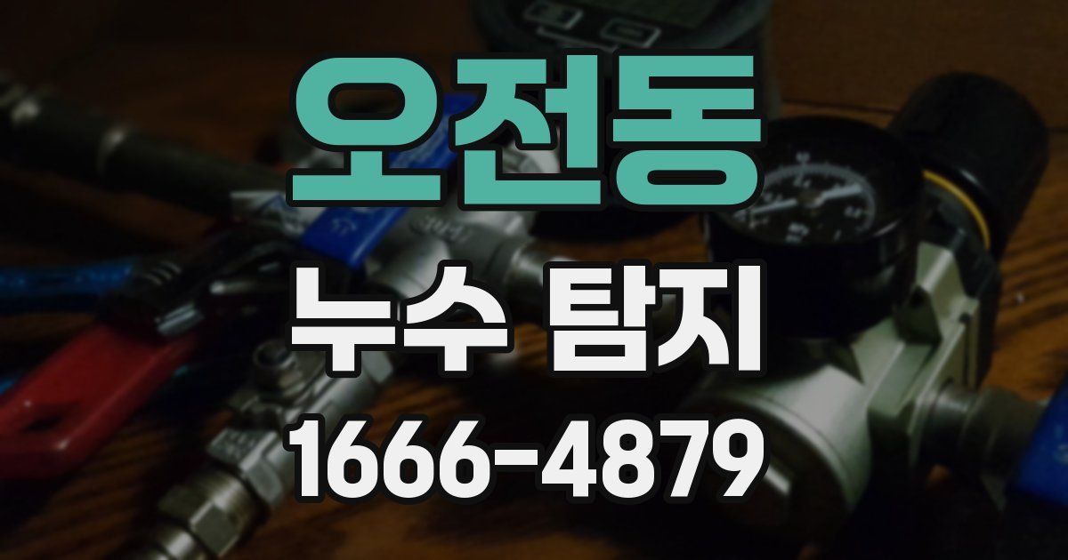 오전동 누수 탐지