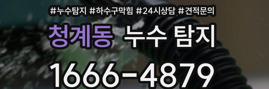 청계동 누수 탐지
