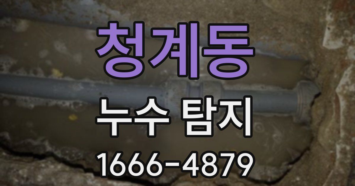 청계동 누수 탐지