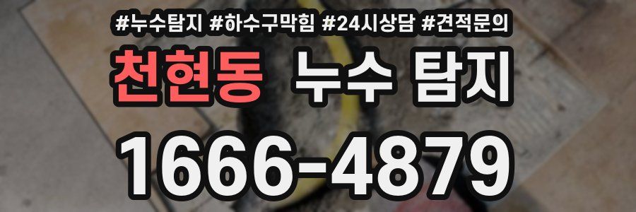 천현동 누수 탐지