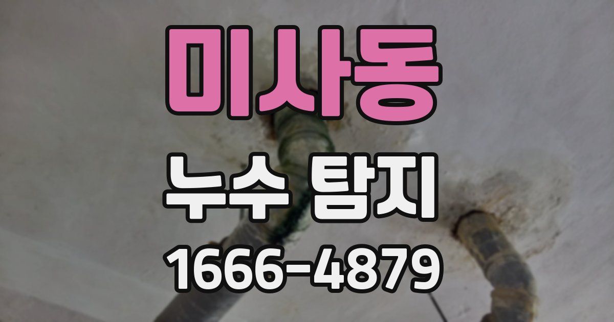 미사동 누수 탐지