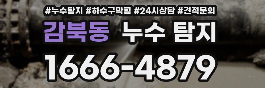 감북동 누수 탐지