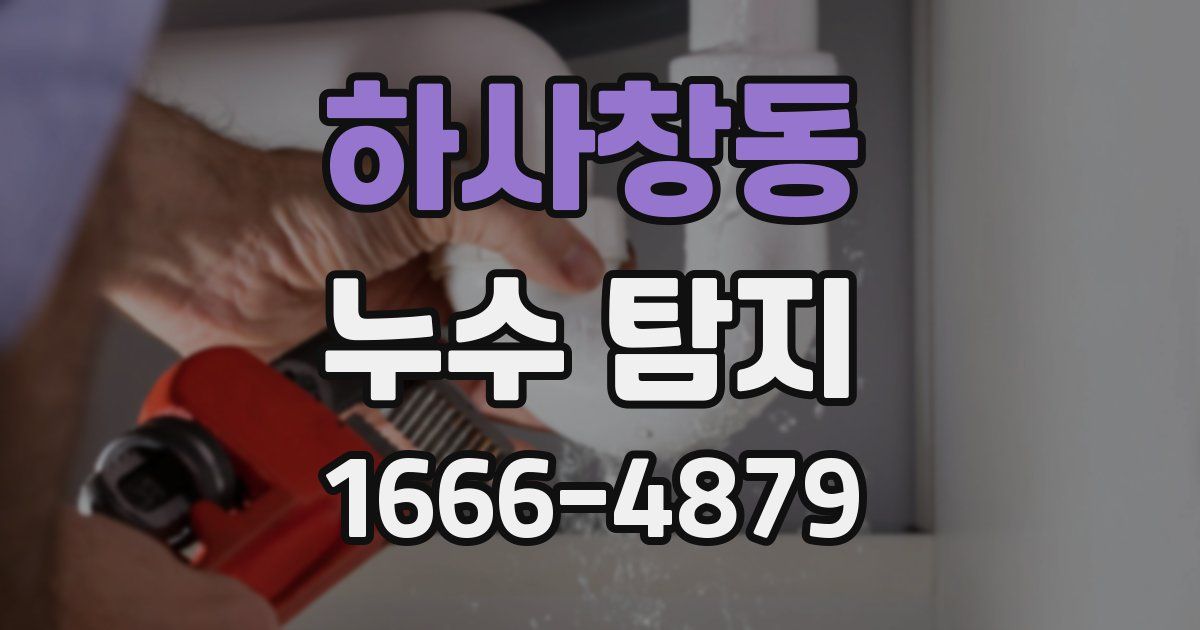 하사창동 누수 탐지