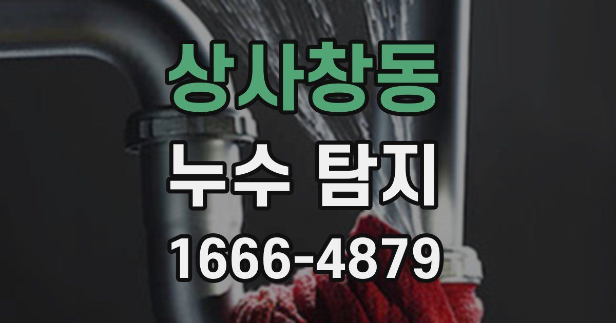 상사창동 누수 탐지