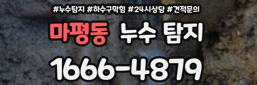 마평동 누수 탐지
