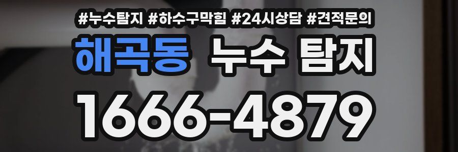 해곡동 누수 탐지