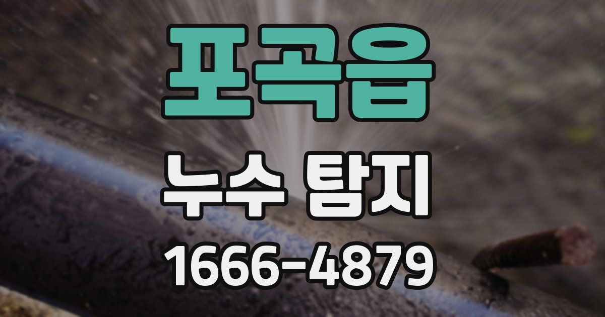 포곡읍 누수 탐지