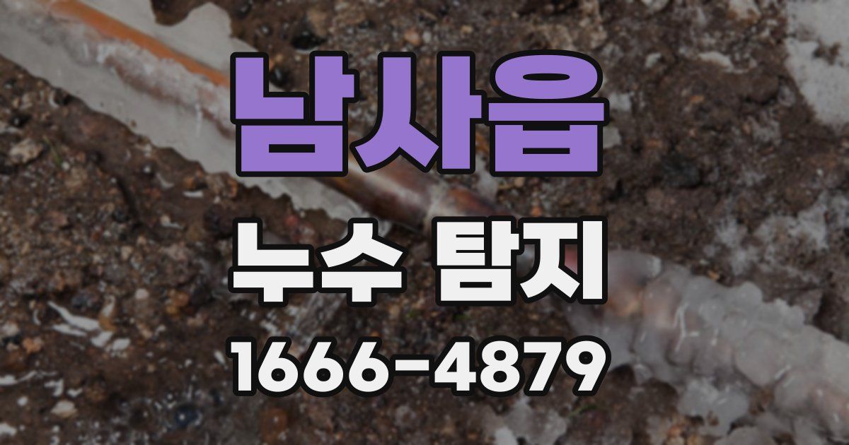 남사읍 누수 탐지