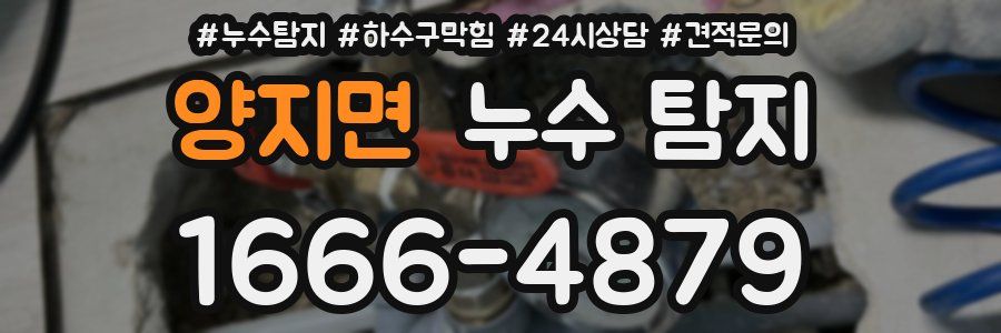 양지면 누수 탐지