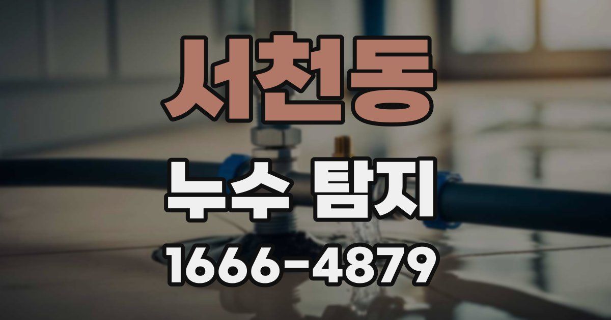 서천동 누수 탐지