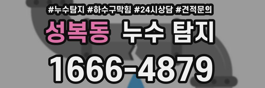 성복동 누수 탐지