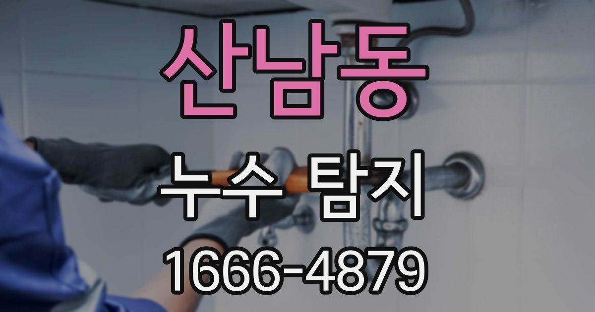 산남동 누수 탐지