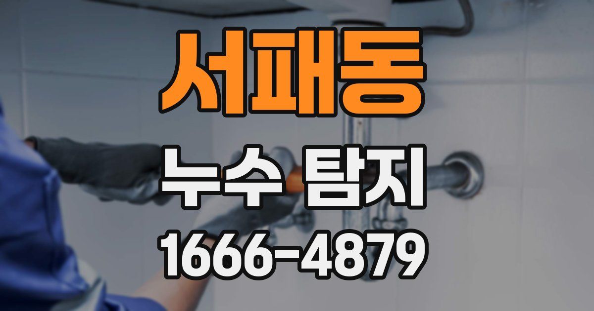 서패동 누수 탐지