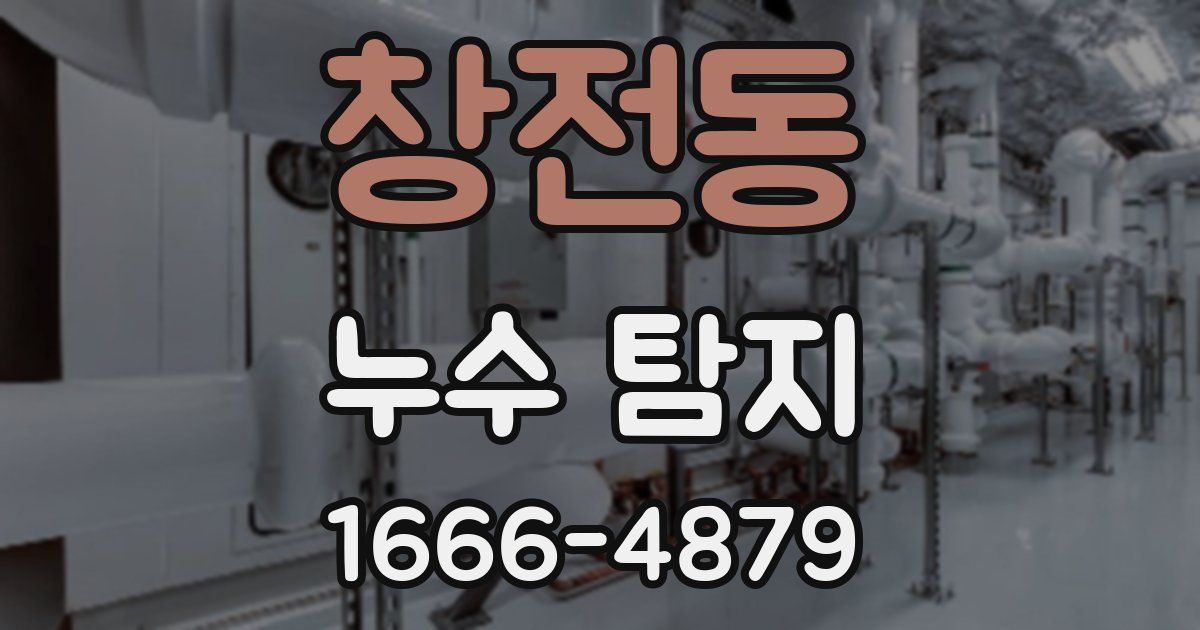 창전동 누수 탐지