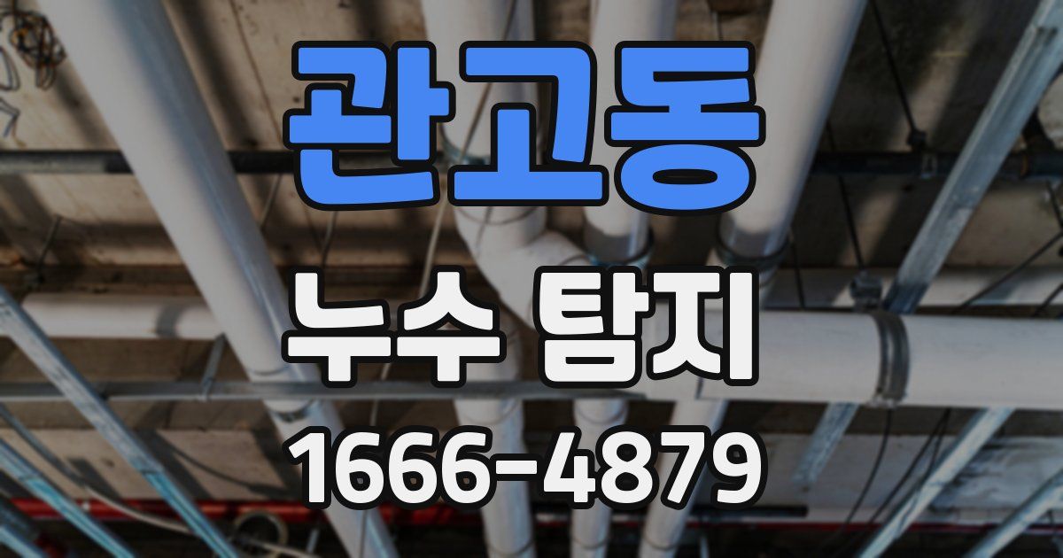 관고동 누수 탐지