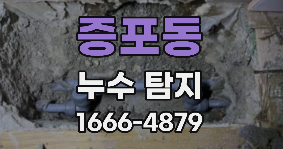 증포동 누수 탐지