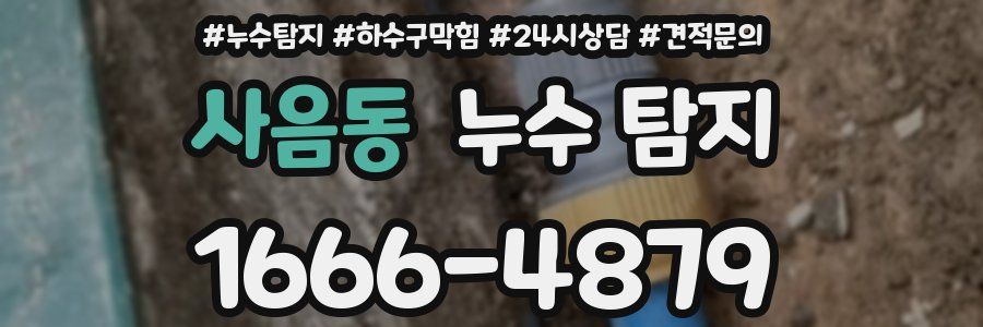 사음동 누수 탐지